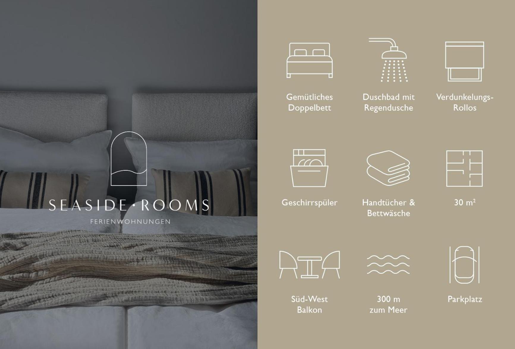 Seaside Rooms - Design-Apartment Mit Balkon & Parkplatz - Inklusive Strandkorb Direkt Am Wasser Und Spa & Sauna Saisonal Büsum Extérieur photo